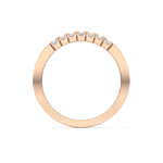 Multi Stones Wedding Band with 0.24 TCW Round Cut Moissanite – Yellow, White, or Rose Gold