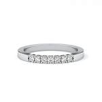 Multi Stones Wedding Band with 0.24 TCW Round Cut Moissanite – Yellow, White, or Rose Gold