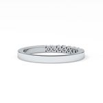 Multi Stones Wedding Band with 0.24 TCW Round Cut Moissanite – Yellow, White, or Rose Gold