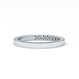 Multi Stones Wedding Band with 0.24 TCW Round Cut Moissanite – Yellow, White, or Rose Gold