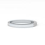 Multi Stones Wedding Band with 0.24 TCW Round Cut Moissanite – Yellow, White, or Rose Gold