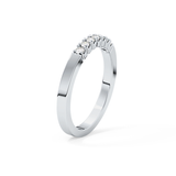 Multi Stones Wedding Band with 0.24 TCW Round Cut Moissanite – Yellow, White, or Rose Gold