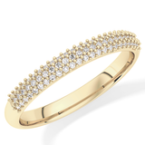 Half Eternity Wedding Band with 0.27 TCW Round Cut Moissanite – Yellow, White, or Rose Gold 4