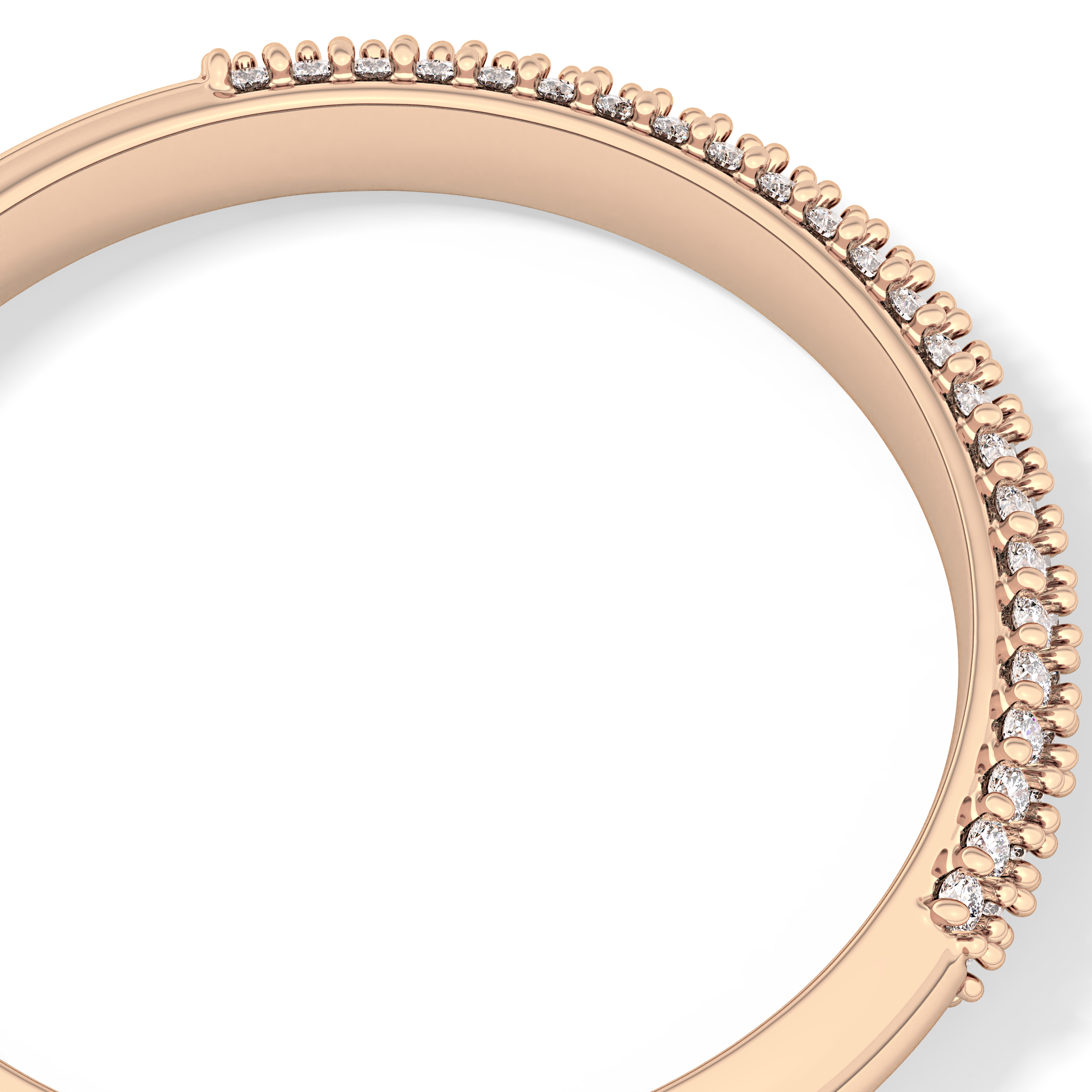Half Eternity Wedding Band with 0.27 TCW Round Cut Moissanite – Yellow, White, or Rose Gold 5