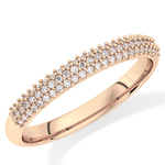 Half Eternity Wedding Band with 0.27 TCW Round Cut Moissanite – Yellow, White, or Rose Gold 6
