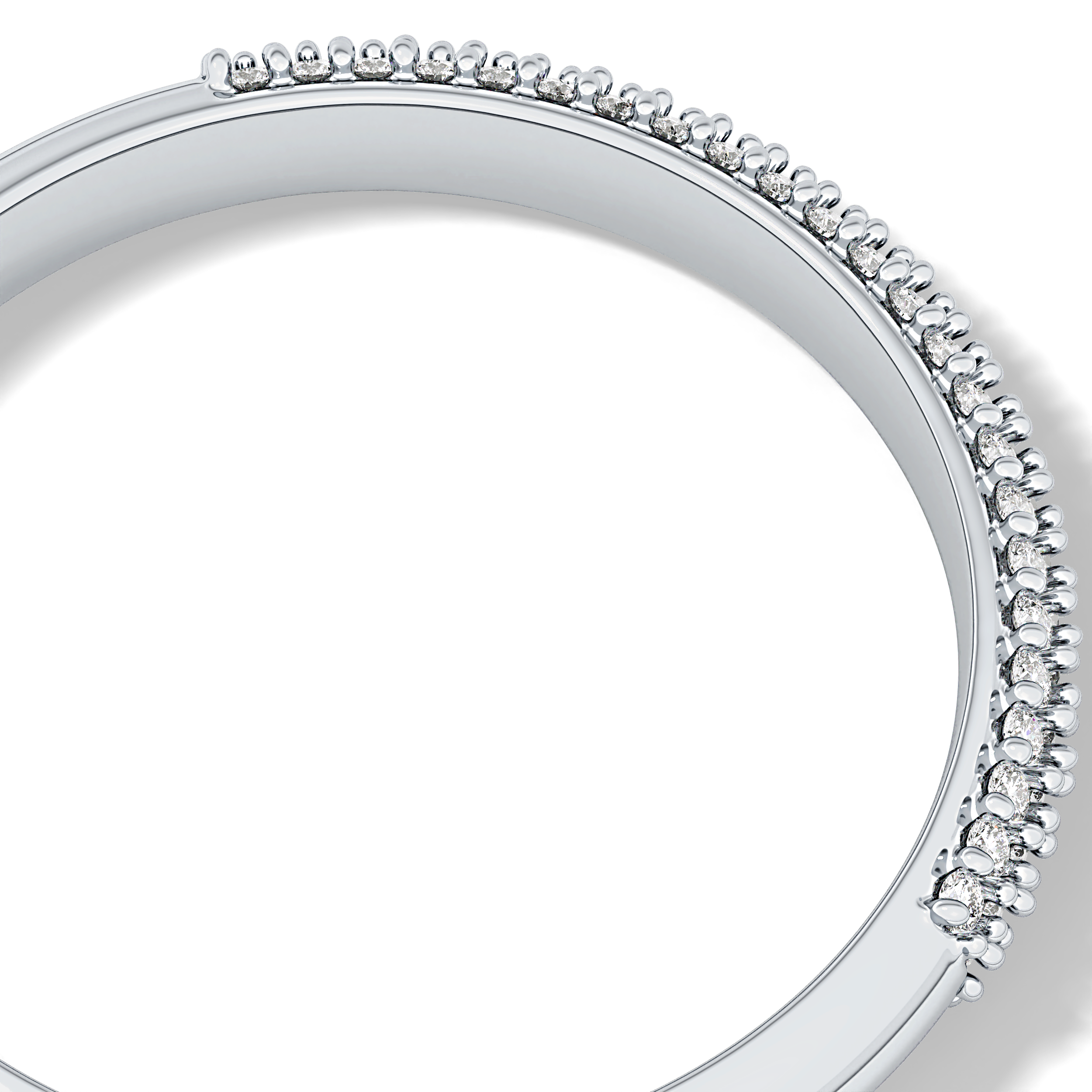 Half Eternity Wedding Band with 0.27 TCW Round Cut Moissanite – Yellow, White, or Rose Gold 2