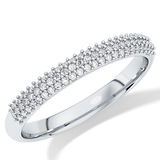 Half Eternity Wedding Band with 0.27 TCW Round Cut Moissanite – Yellow, White, or Rose Gold 1