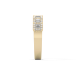 Half Eternity Wedding Band with 0.71 TCW Round and Baguette Cut Moissanite – Yellow, White, or Rose Gold