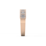Half Eternity Wedding Band with 0.71 TCW Round and Baguette Cut Moissanite – Yellow, White, or Rose Gold