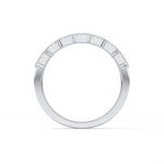Half Eternity Wedding Band with 0.71 TCW Round and Baguette Cut Moissanite – Yellow, White, or Rose Gold