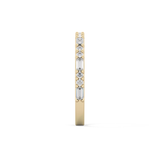 Half Eternity Wedding Band with 0.70 TCW Round and Baguette Cut Moissanite – Yellow, White, or Rose Gold