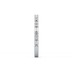 Half Eternity Wedding Band with 0.70 TCW Round and Baguette Cut Moissanite – Yellow, White, or Rose Gold