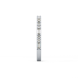 Half Eternity Wedding Band with 0.70 TCW Round and Baguette Cut Moissanite – Yellow, White, or Rose Gold