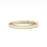 Half Eternity Wedding Band with 0.22 TCW Round and Baguette Cut Moissanite – Yellow, White, or Rose Gold