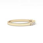 Half Eternity Wedding Band with 0.22 TCW Round and Baguette Cut Moissanite – Yellow, White, or Rose Gold