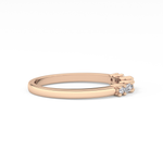 Half Eternity Wedding Band with 0.22 TCW Round and Baguette Cut Moissanite – Yellow, White, or Rose Gold