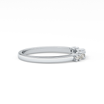 Half Eternity Wedding Band with 0.22 TCW Round and Baguette Cut Moissanite – Yellow, White, or Rose Gold