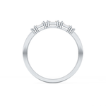 Half Eternity Wedding Band with 0.22 TCW Round and Baguette Cut Moissanite – Yellow, White, or Rose Gold