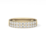 Half Eternity Wedding Band with 0.77 TCW Round Cut Moissanite – Yellow, White, or Rose Gold