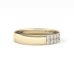 Half Eternity Wedding Band with 0.77 TCW Round Cut Moissanite – Yellow, White, or Rose Gold