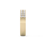 Half Eternity Wedding Band with 0.77 TCW Round Cut Moissanite – Yellow, White, or Rose Gold