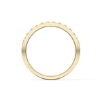 Half Eternity Wedding Band with 0.77 TCW Round Cut Moissanite – Yellow, White, or Rose Gold