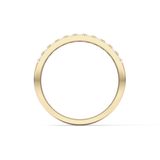 Half Eternity Wedding Band with 0.77 TCW Round Cut Moissanite – Yellow, White, or Rose Gold