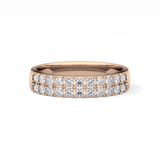 Half Eternity Wedding Band with 0.77 TCW Round Cut Moissanite – Yellow, White, or Rose Gold