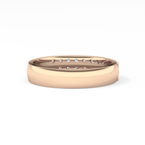 Half Eternity Wedding Band with 0.77 TCW Round Cut Moissanite – Yellow, White, or Rose Gold