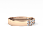 Half Eternity Wedding Band with 0.77 TCW Round Cut Moissanite – Yellow, White, or Rose Gold
