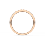 Half Eternity Wedding Band with 0.77 TCW Round Cut Moissanite – Yellow, White, or Rose Gold