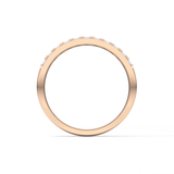 Half Eternity Wedding Band with 0.77 TCW Round Cut Moissanite – Yellow, White, or Rose Gold