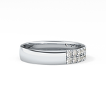 Half Eternity Wedding Band with 0.77 TCW Round Cut Moissanite – Yellow, White, or Rose Gold