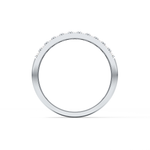 Half Eternity Wedding Band with 0.77 TCW Round Cut Moissanite – Yellow, White, or Rose Gold