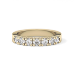 Half Eternity Wedding Band with 1.03 TCW Round Cut Moissanite – Yellow, White, or Rose Gold