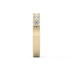 Half Eternity Wedding Band with 1.03 TCW Round Cut Moissanite – Yellow, White, or Rose Gold