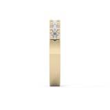 Half Eternity Wedding Band with 1.03 TCW Round Cut Moissanite – Yellow, White, or Rose Gold