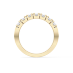 Half Eternity Wedding Band with 1.03 TCW Round Cut Moissanite – Yellow, White, or Rose Gold