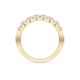 Half Eternity Wedding Band with 1.03 TCW Round Cut Moissanite – Yellow, White, or Rose Gold