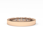 Half Eternity Wedding Band with 1.03 TCW Round Cut Moissanite – Yellow, White, or Rose Gold