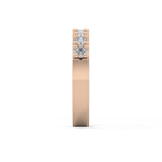 Half Eternity Wedding Band with 1.03 TCW Round Cut Moissanite – Yellow, White, or Rose Gold