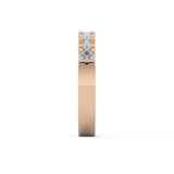 Half Eternity Wedding Band with 1.03 TCW Round Cut Moissanite – Yellow, White, or Rose Gold
