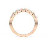 Half Eternity Wedding Band with 1.03 TCW Round Cut Moissanite – Yellow, White, or Rose Gold