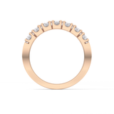 Half Eternity Wedding Band with 1.03 TCW Round Cut Moissanite – Yellow, White, or Rose Gold