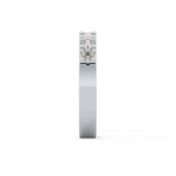 Half Eternity Wedding Band with 1.03 TCW Round Cut Moissanite – Yellow, White, or Rose Gold
