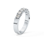 Half Eternity Wedding Band with 1.03 TCW Round Cut Moissanite – Yellow, White, or Rose Gold