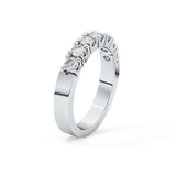 Half Eternity Wedding Band with 1.03 TCW Round Cut Moissanite – Yellow, White, or Rose Gold