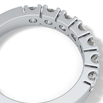 Half Eternity Wedding Band with 1.03 TCW Round Cut Moissanite – Yellow, White, or Rose Gold