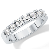 Half Eternity Wedding Band with 1.03 TCW Round Cut Moissanite – Yellow, White, or Rose Gold