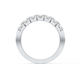 Half Eternity Wedding Band with 1.03 TCW Round Cut Moissanite – Yellow, White, or Rose Gold